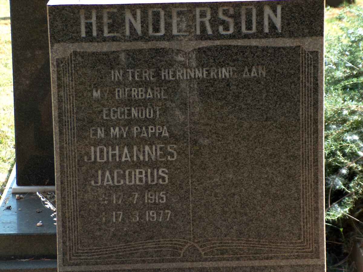 HENDERSON Johannes Jacobus 1915-1977