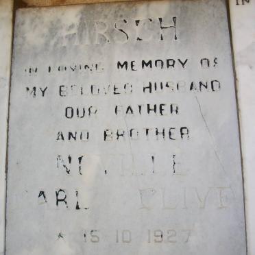 HIRSCH Neville Carl Clive 1927-1981