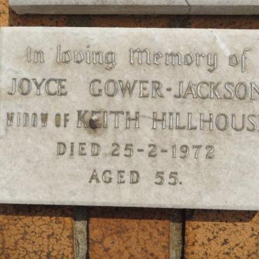 HILLHOUSE Joyce nee GOWER-JACKSON -1972