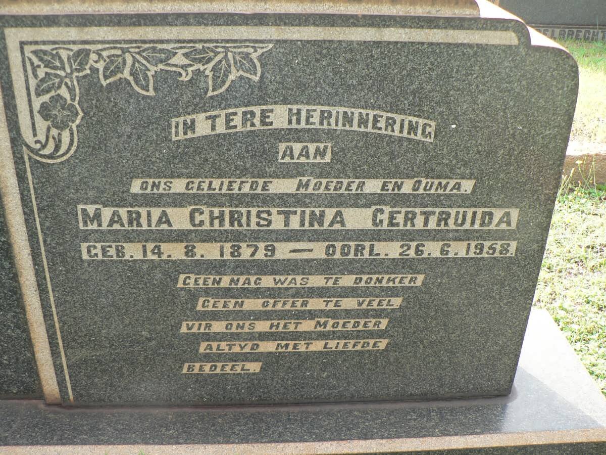 HOLTZHAUSEN Maria Christina Gertruida 1879-1958