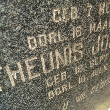 HORN Theunis Johannes 1880-1949 &amp; Maria Magrita Magdalena VAN WYK 1891-1948