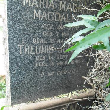 HORN Theunis Johannes 188?-1949 &amp; Maria Magdalena VAN WYK 1891-19??