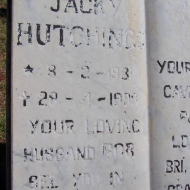 HUTCHINGS Jacky 1931-1993