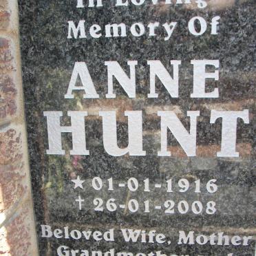 HUNT Anne 1916-2008