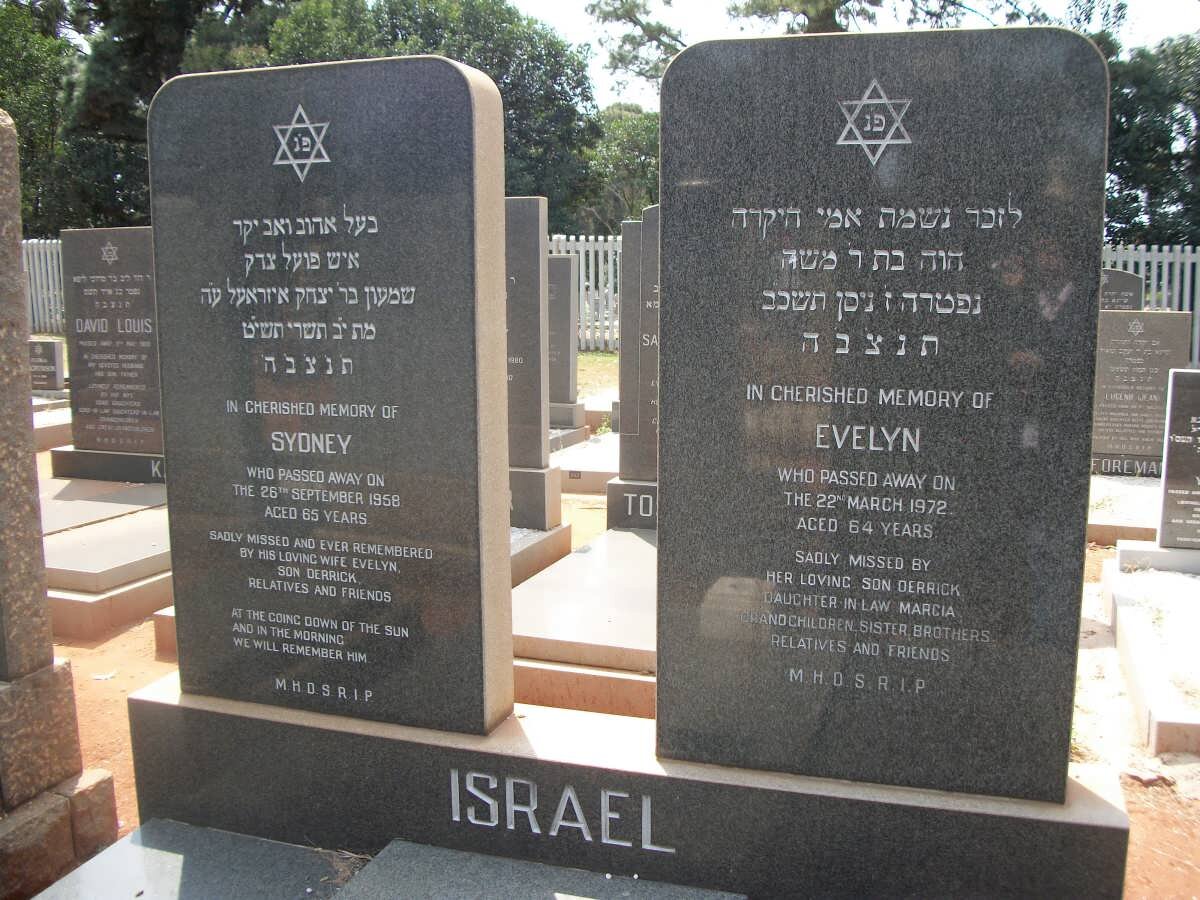 ISRAEL Sydney -1958 &amp; Evelyn -1972