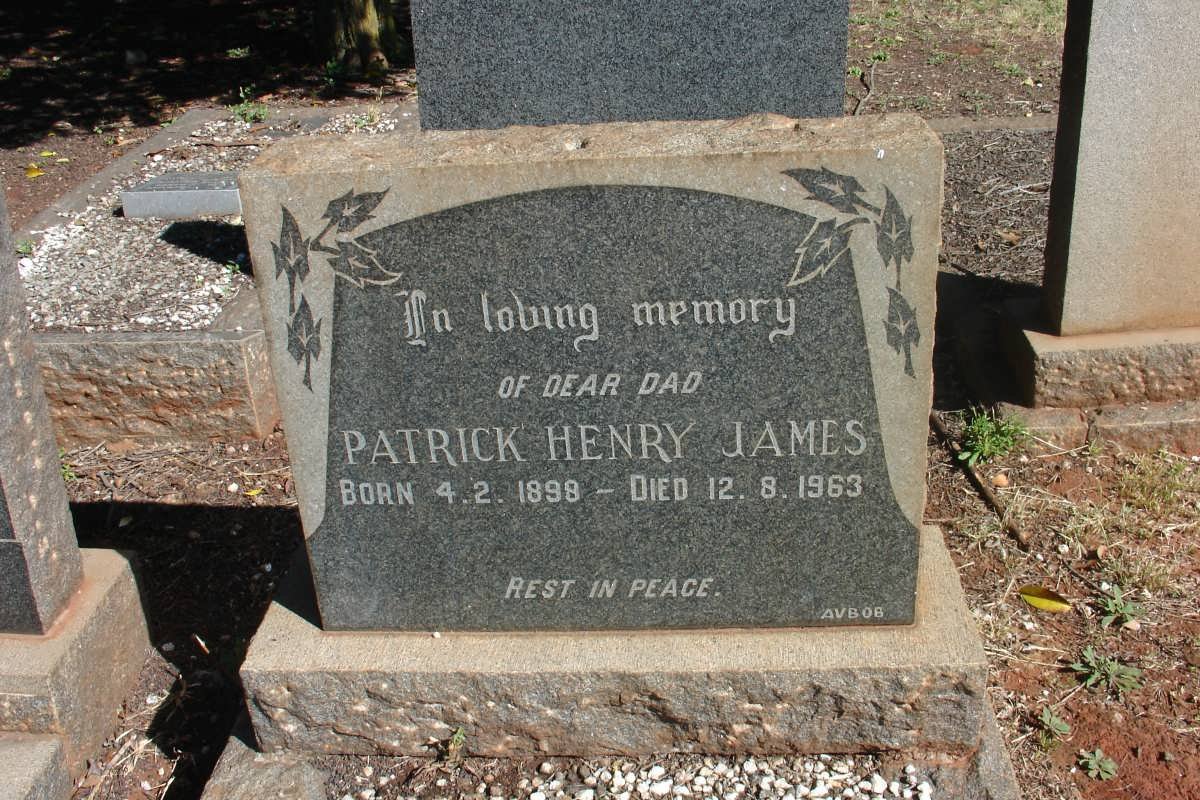 JAMES Patrick Henry 1898-1963
