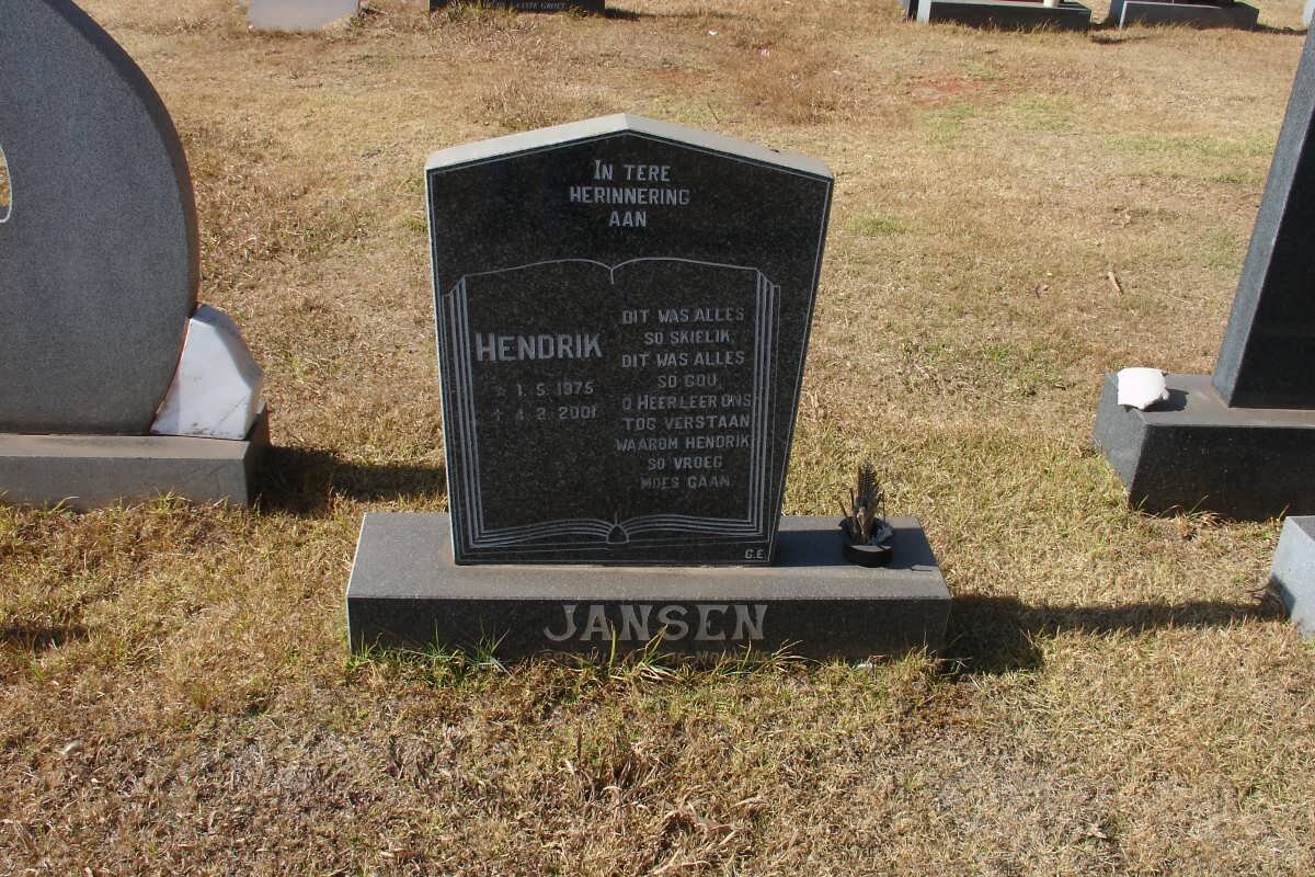 JANSEN Hendrik 1975-2001