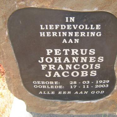 JACOBS Petrus Johannes Francois 1929-2003