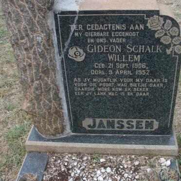 JANSSEN Gideon Schalk Willem 1906-1952