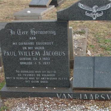 JAARSVELD Paul Willem Jacobus 1933-1977