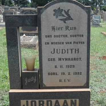 JORDAAN Judith nee MYNHARDT 1929-1952
