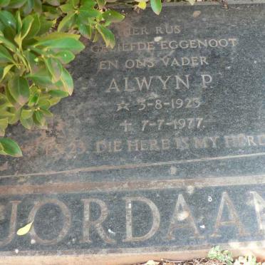 JORDAAN Alwyn P. 1923-1977