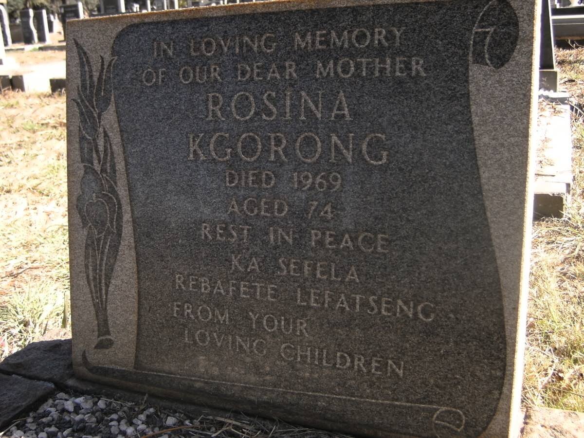 KGORONG Rosina -1969