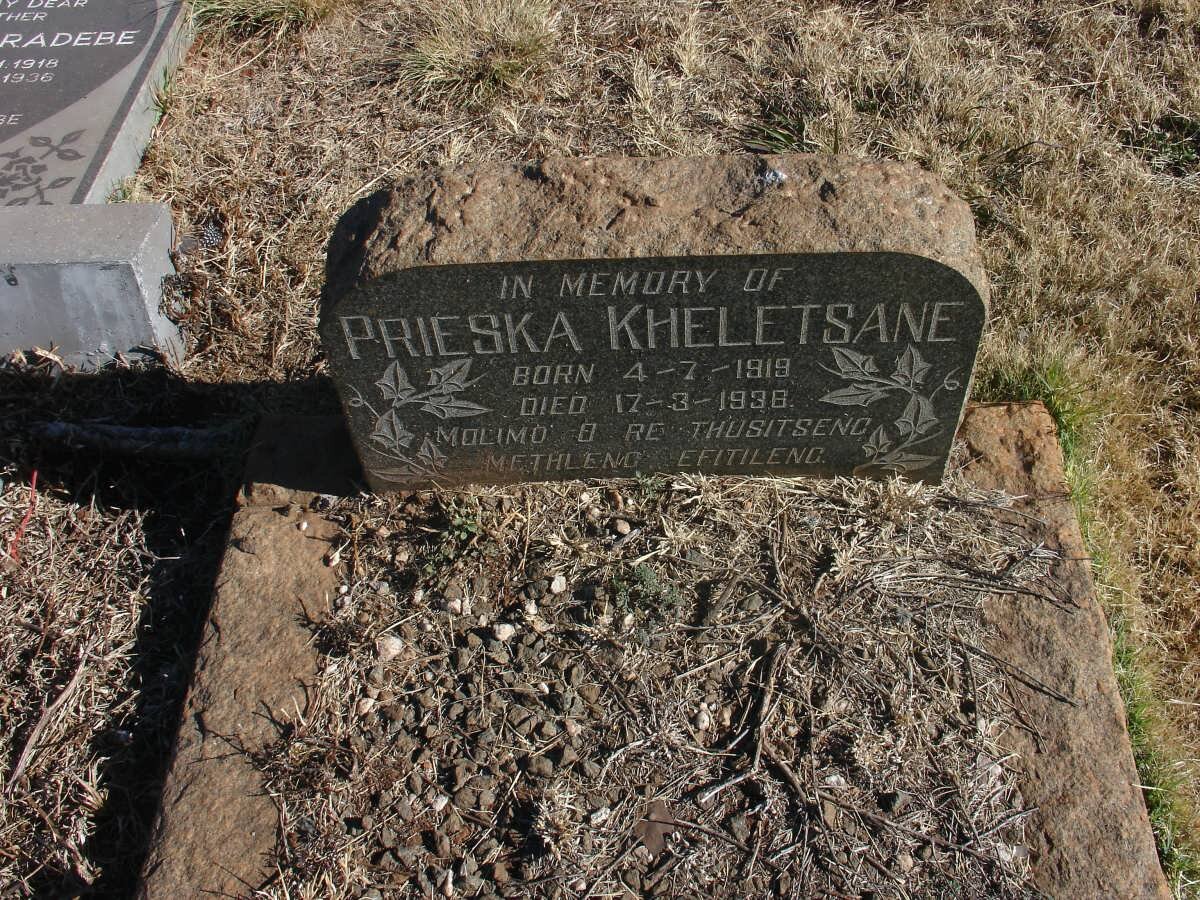 KHELETSANE Prieska 1919-1936