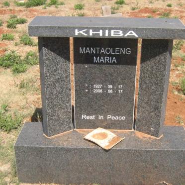 KHIBA Mantaoleng Maria 1927-2008