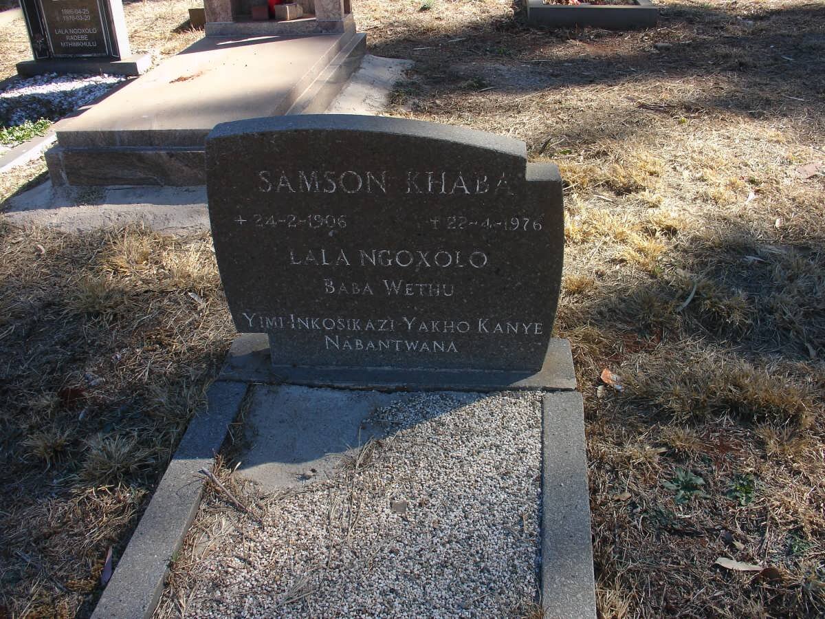 KHABA Samson 1906-1976