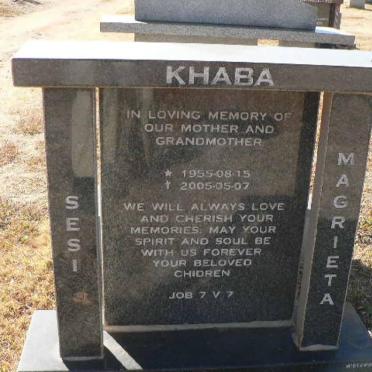 KHABA Sesi Magrieta 1955-2005