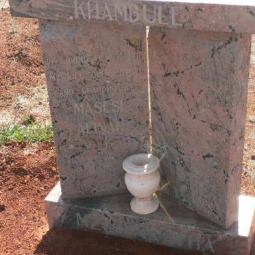 KHAMBULE Masesi Alinah 1939-2010