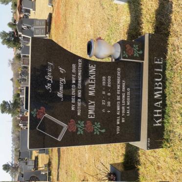 KHAMBULE Emily Malekine 1939-2000