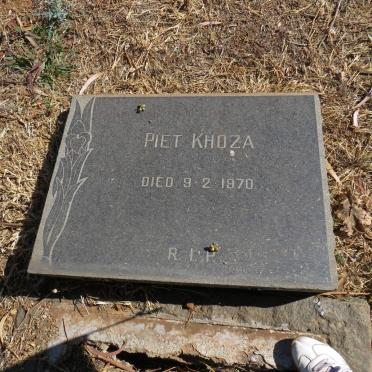 KHOZA Piet -1970