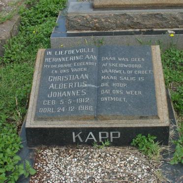 KAPP Christiaan Albertus Johannes 1912-1966