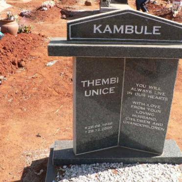 KAMBULE Thembi Unice 1949-2009