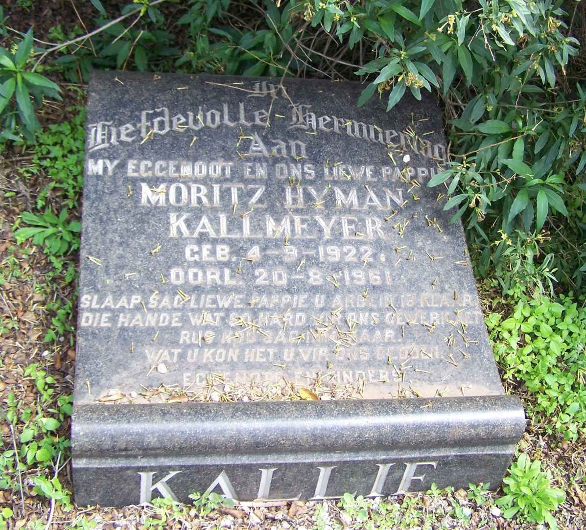 KALLMEYER Moritz Hyman 1922-1961