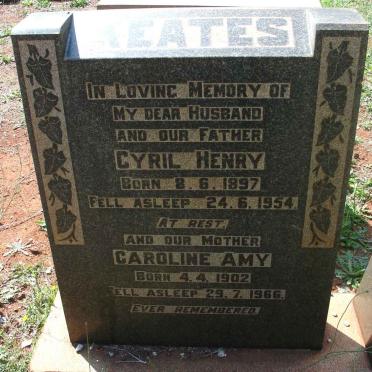KEATES Cyril Henry 1897-1954 &amp; Caroline Amy 1902-1966