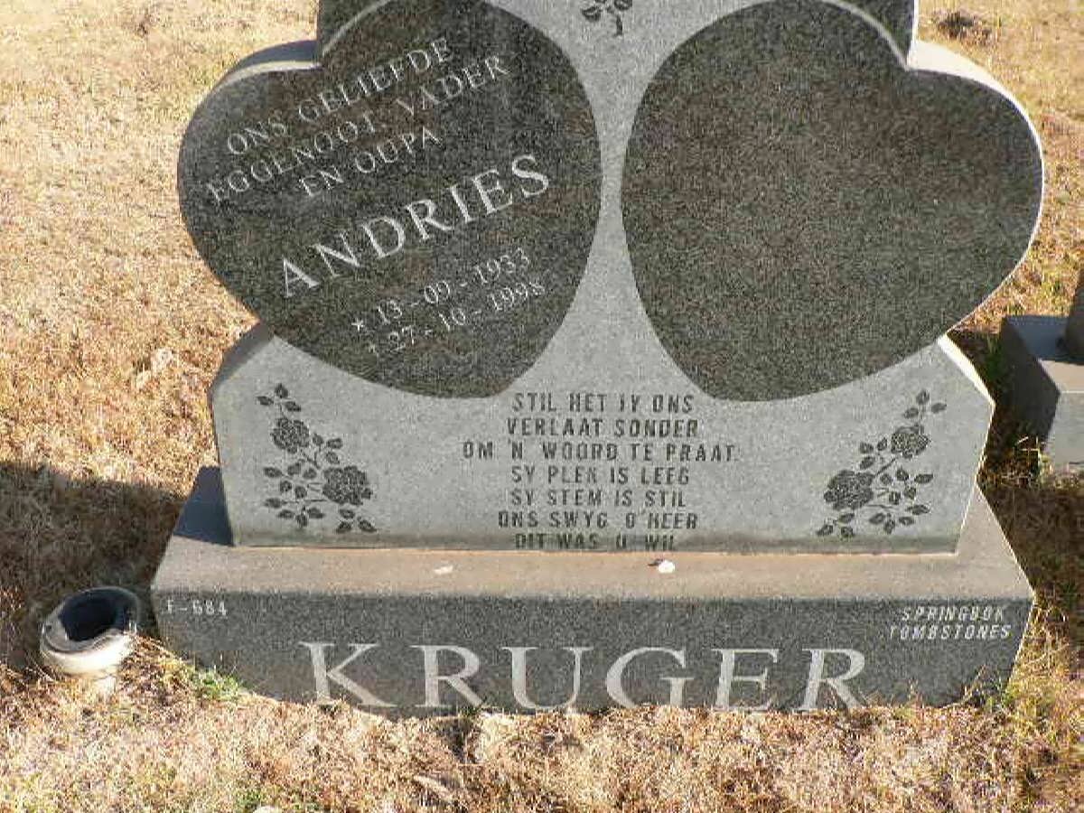 KRUGER Andries 1933-1998