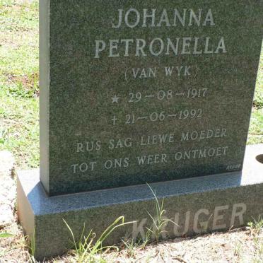 KRUGER Johanna Petronella nee VAN WYK 1917-1992