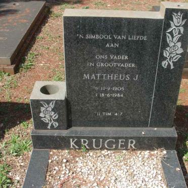 KRUGER Mattheus J. 1905-1984