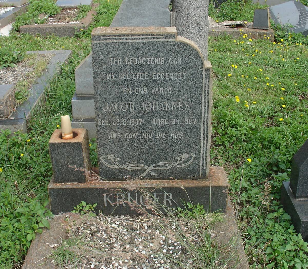KRUGER Jacob Johannes 1907-1967
