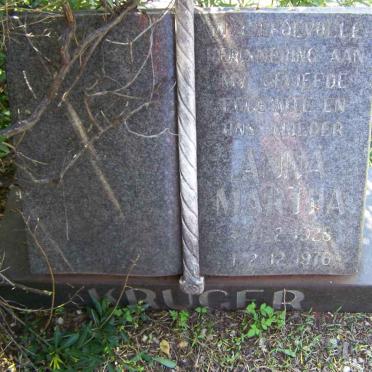 KRUGER Anna Martha 1928-1976