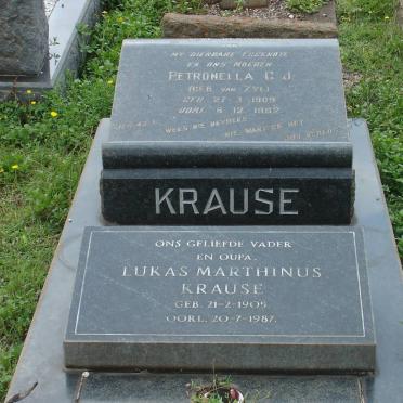 KRAUSE Lukas Marthinus 1903-1987 &amp; Petronella C.J. VAN ZYL 1909-1962