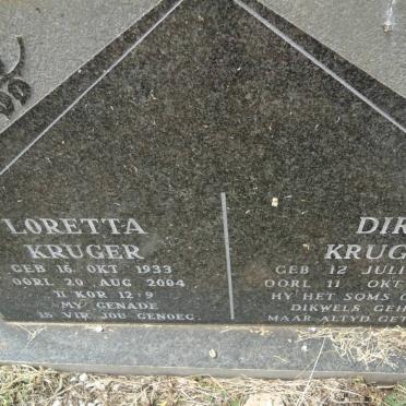 KRUGER Dirk 1930-1980 &amp; Loretta 1933-2004