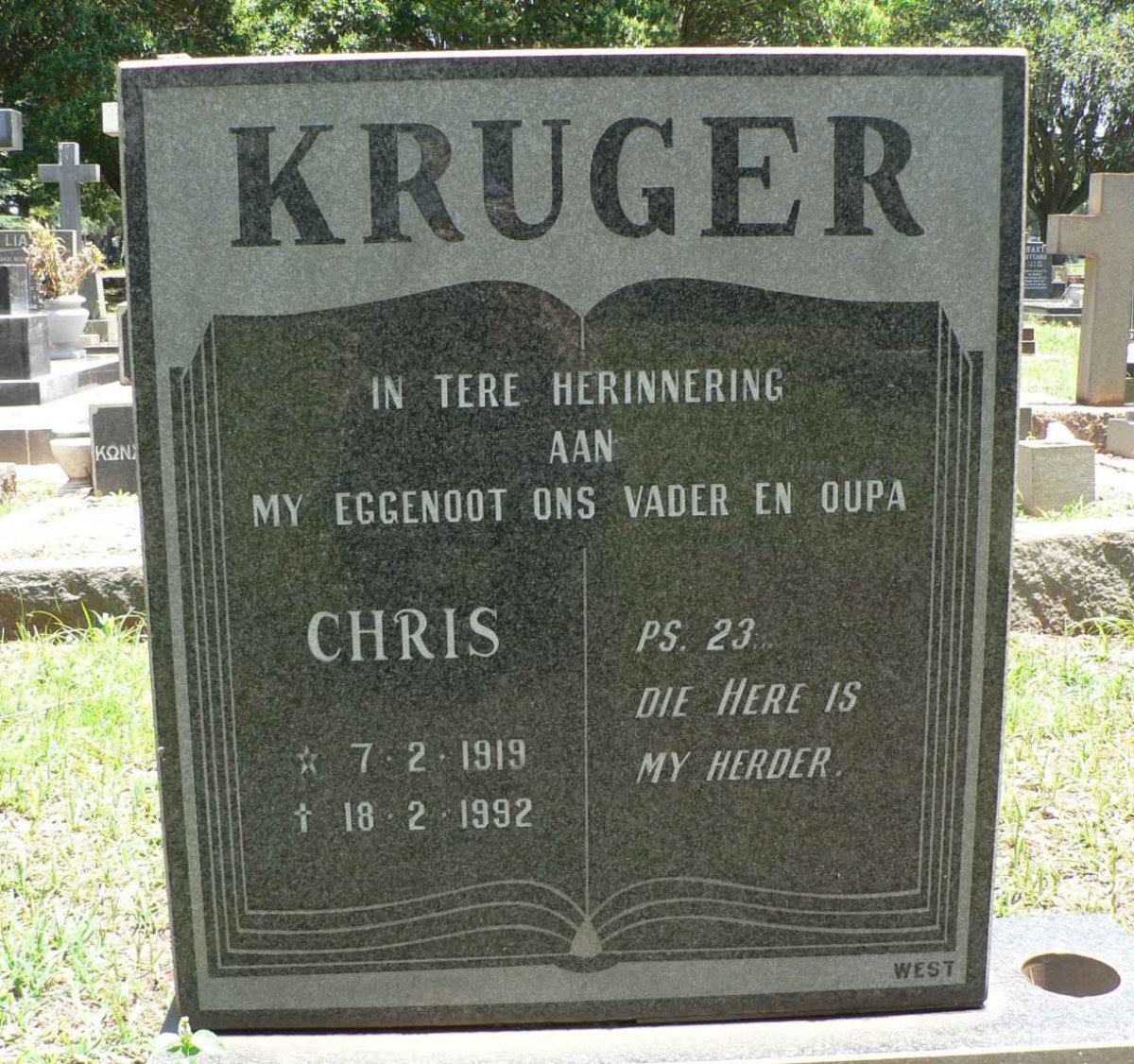 KRUGER Chris 1919-1992