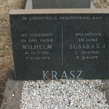 KRASZ Wilhelm 1915-1975 &amp; Susara E.J. 1902-1977