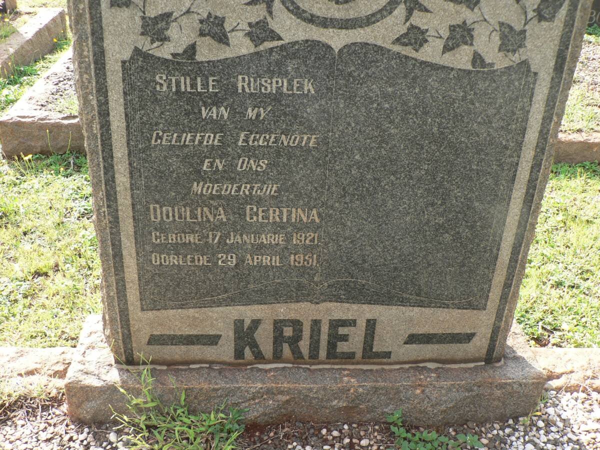 KRIEL Doulina Gertina 1921-1951