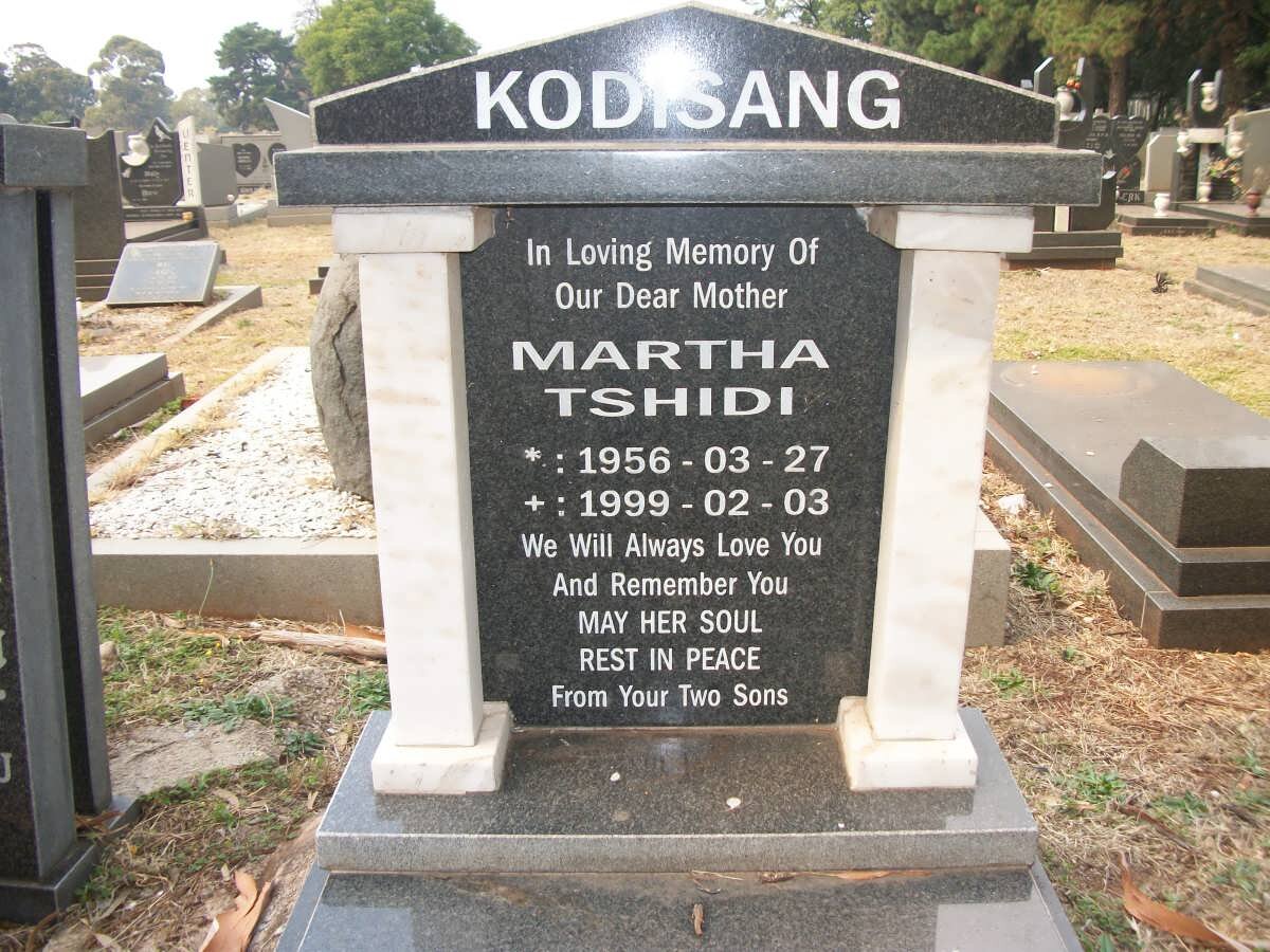 KODISANG Martha Tsidi 1956-1999