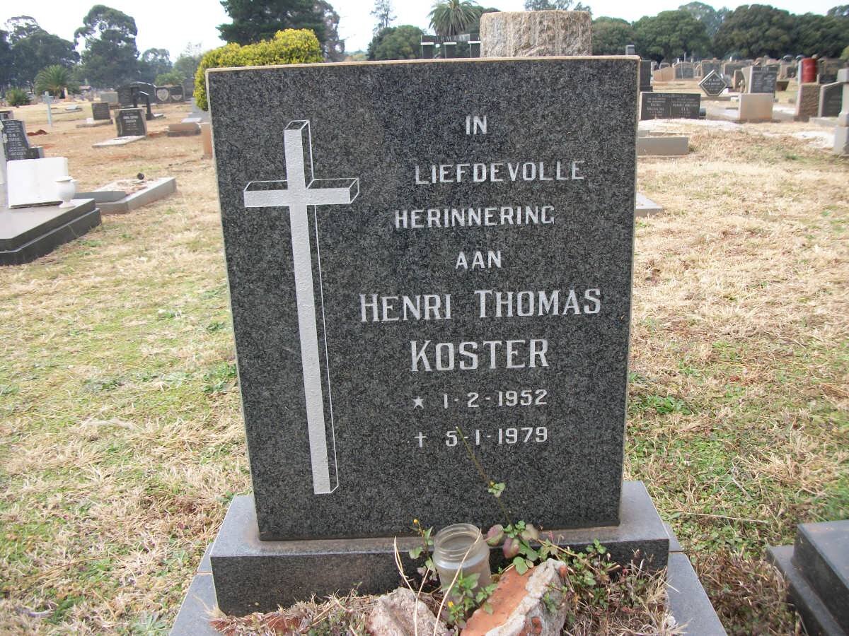 KOSTER Henri Thomas 1952-1979