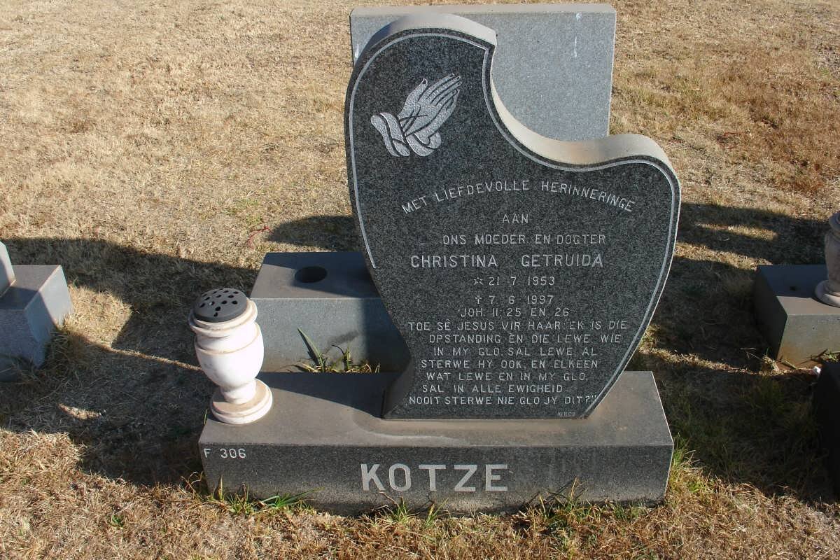KOTZE Christina Getruida 1953-1997
