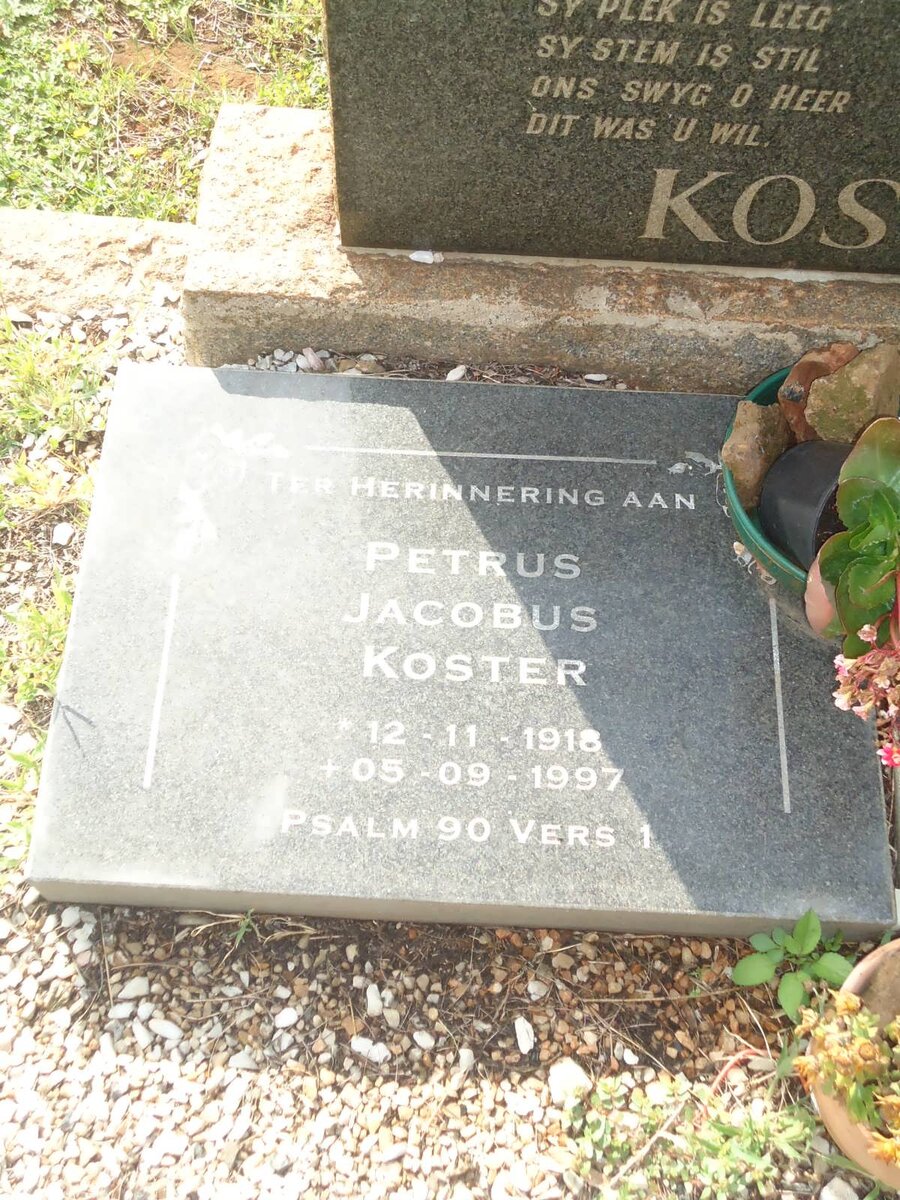 KOSTER Petrus Jacobus 1918-1997