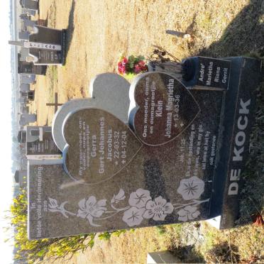 KOCK Gert Johannes Jacobus, de 1932-2004 &amp; Johanna Magrietha KLEIN 1936-
