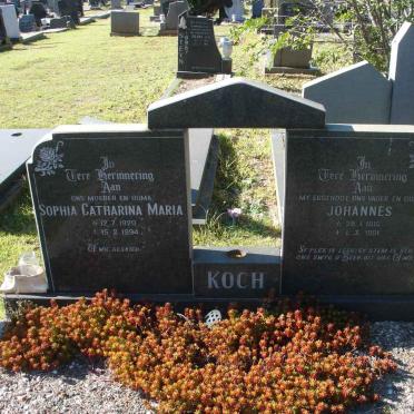 KOCH Johannes 1915-19?1 &amp; Sophia Catharina Maria 192?-1994