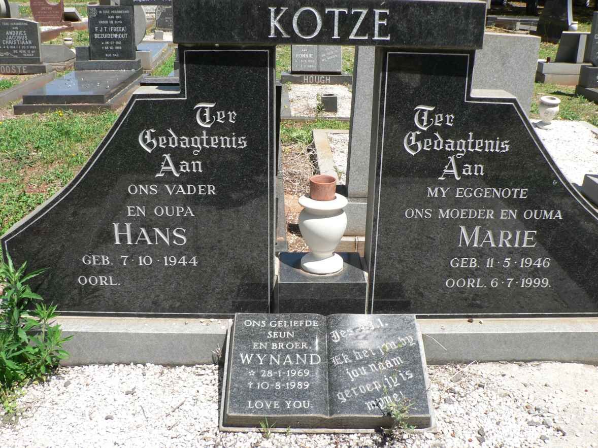 KOTZE Hans 1944- Marie 1946-1999 :: KOTZE Wynand 1969-1989