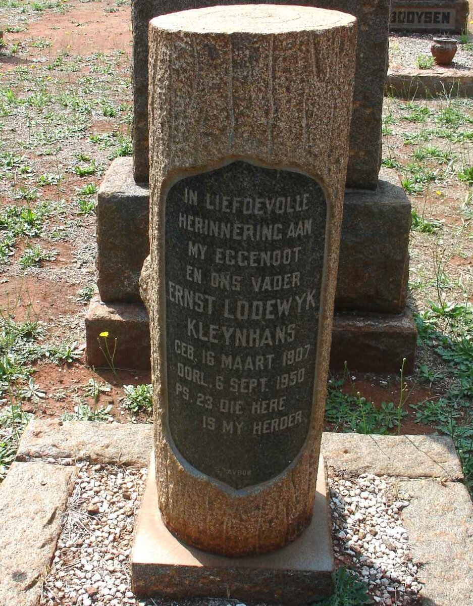 KLEYNHANS Ernst Lodewyk 1907-1950