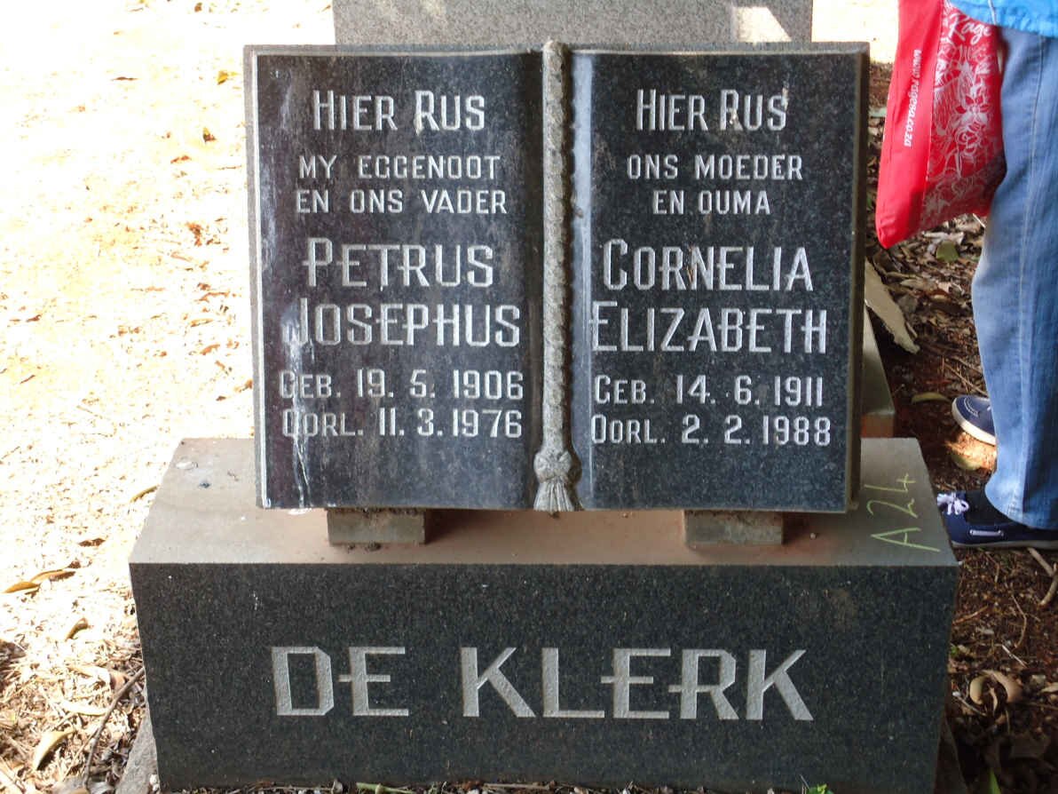 KLERK Petrus Josephus, de 1906-1976 &amp; Cornelia Elizabeth 1911-1988