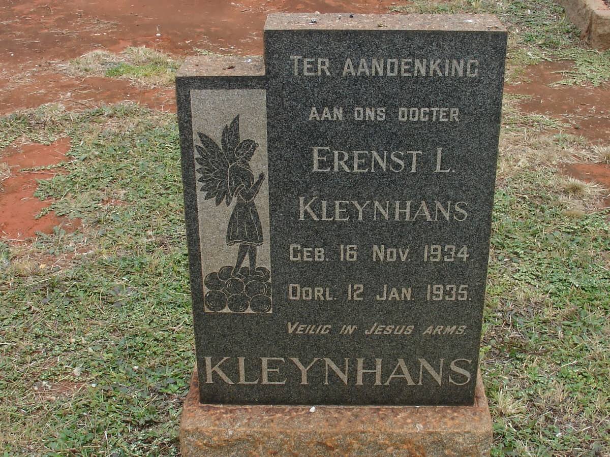 KLEYNHANS Erenst L. 1934-1935