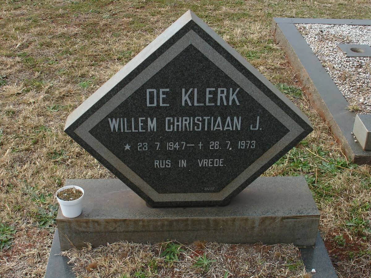 KLERK Willem Christiaan J., de 1947-1973