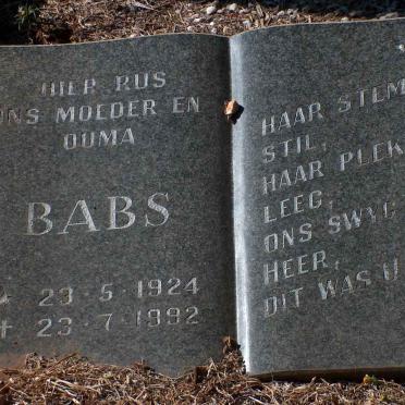 KLOPPER Barend G.D. 1916-1979 &amp; Babs 1924-1992